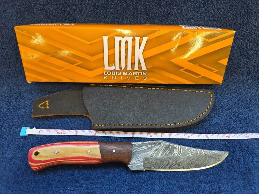 Hunting Bowie Knife 10 Inch Custom Made Forged Damascus Blade LMK Knives #7639